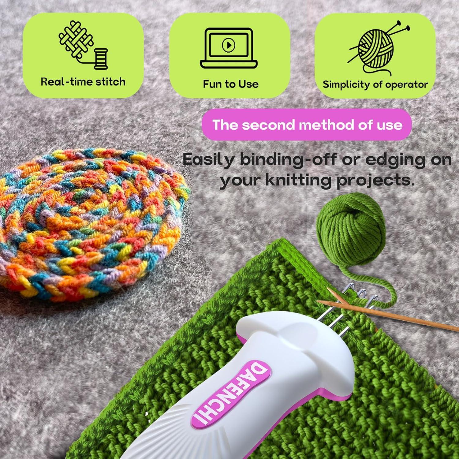 Ganchos de Tejer DAFENCHI 3 en 1 para Crochetar y Manualidades