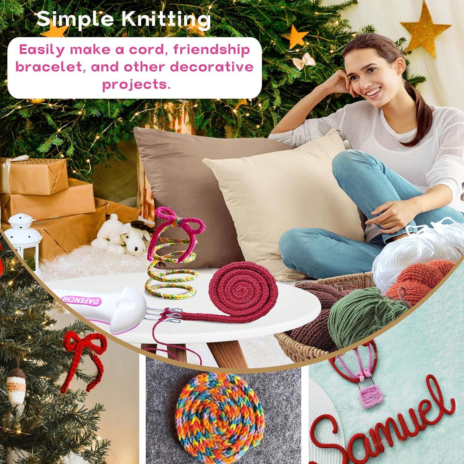 Ganchos de Tejer DAFENCHI 3 en 1 para Crochetar y Manualidades