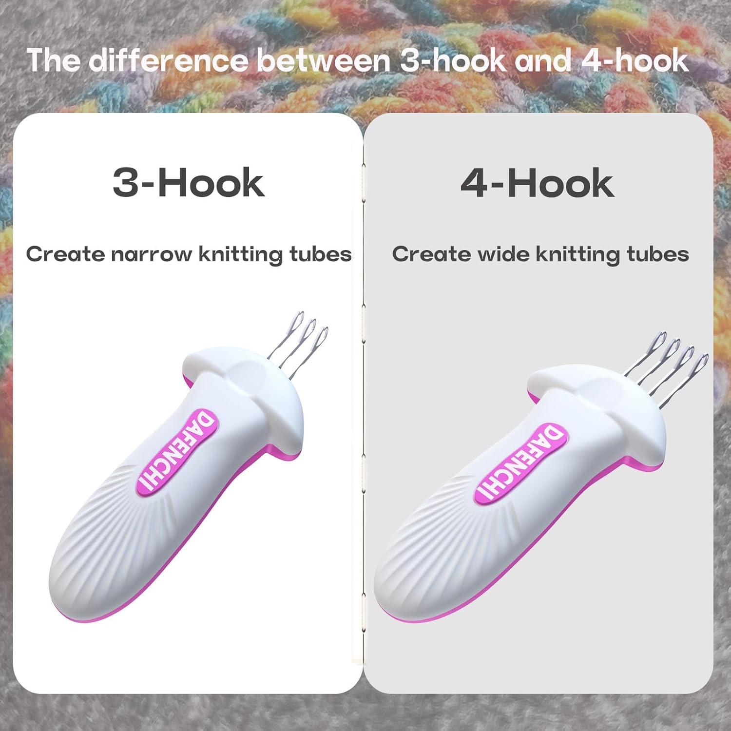 Ganchos de Tejer DAFENCHI 3 en 1 para Crochetar y Manualidades