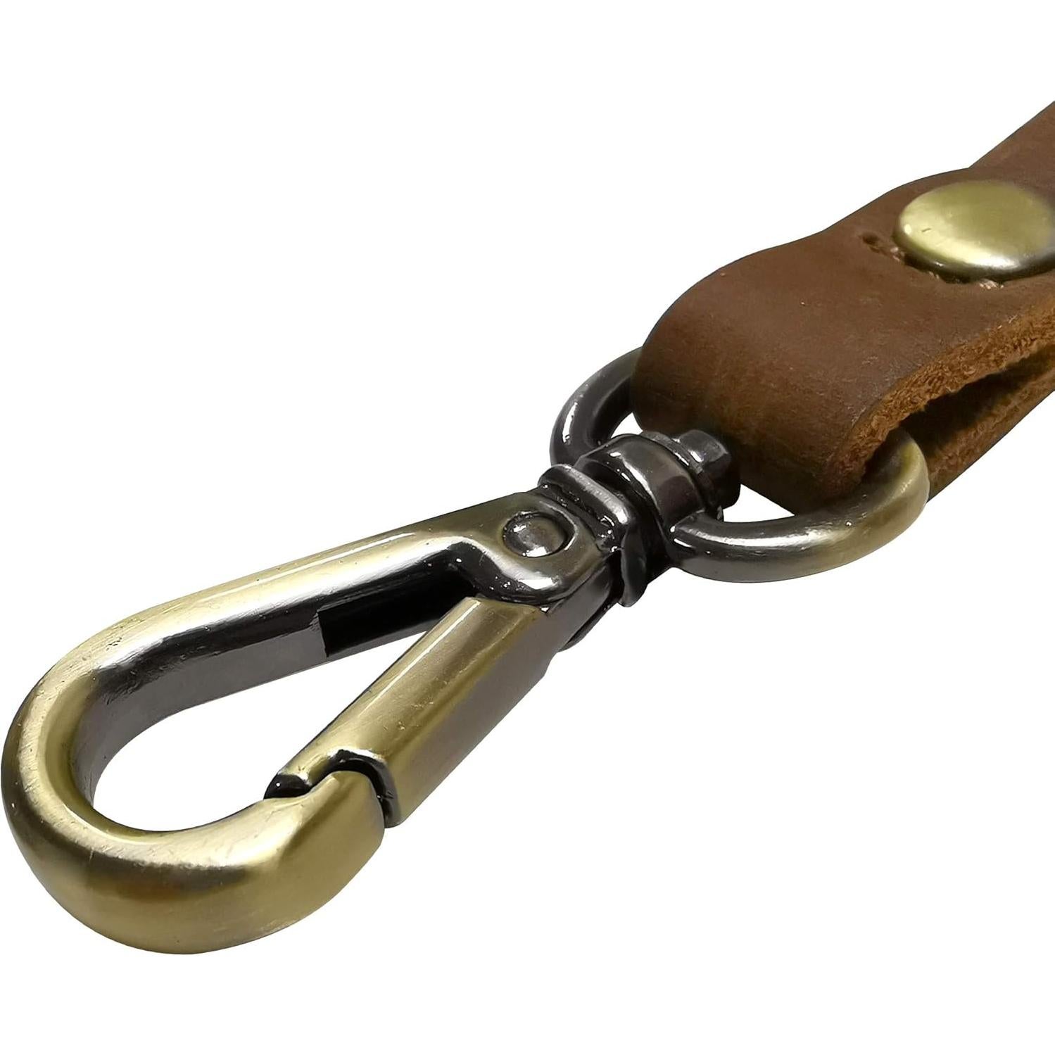 Llavero de Cuero Genuino Wisdompro - 2 Pcs, Clip de Bucle