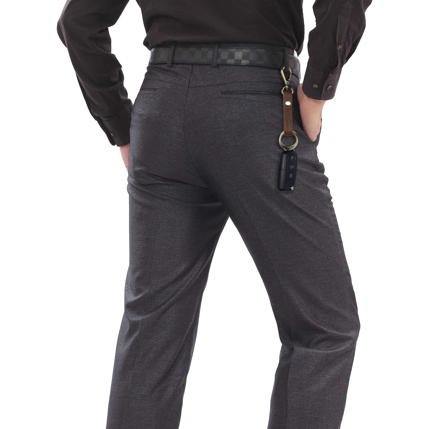 Llavero de Cuero Genuino Wisdompro - 2 Pcs, Clip de Bucle