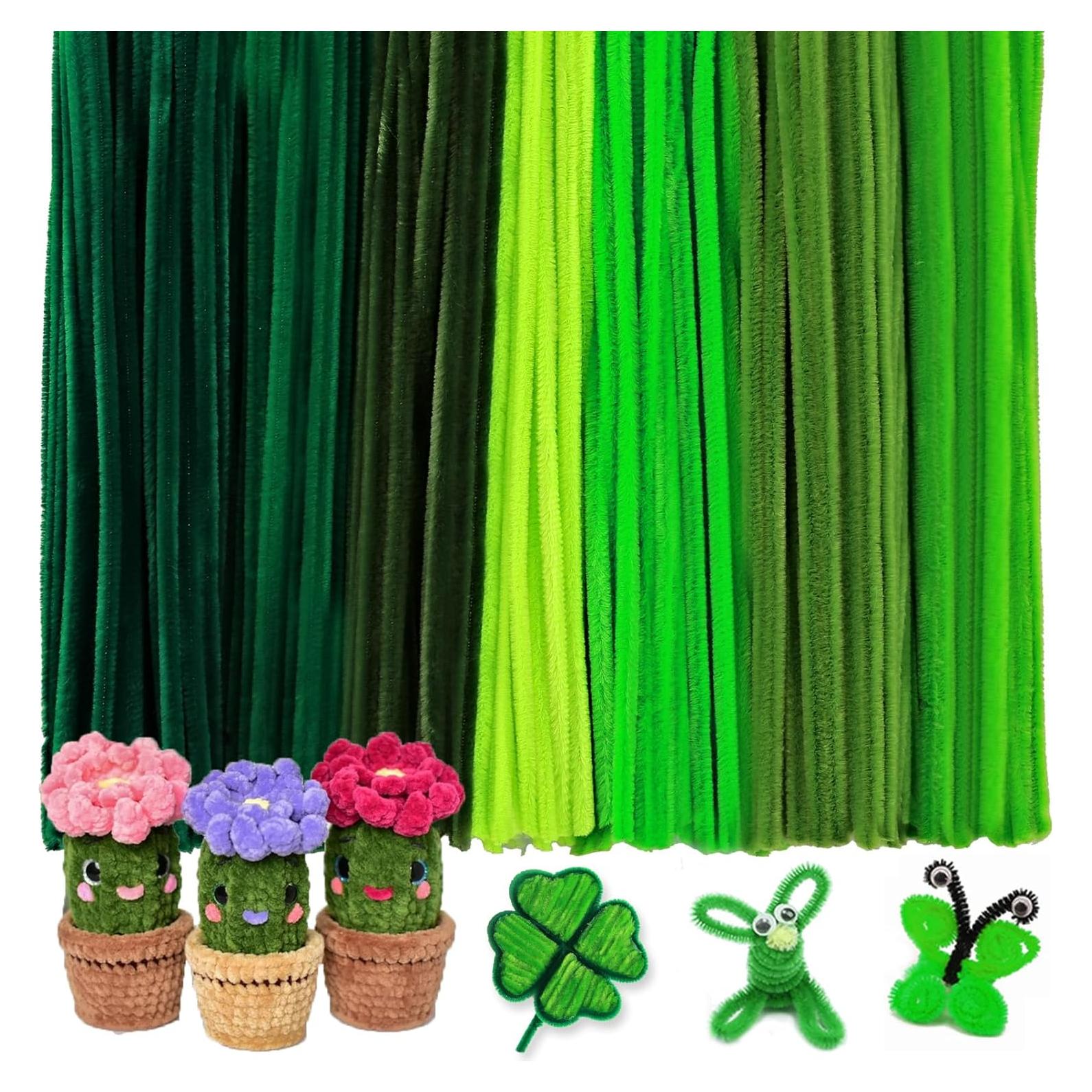 Limpiapipas verdes Yalumo 360 piezas 30 cm manualidades