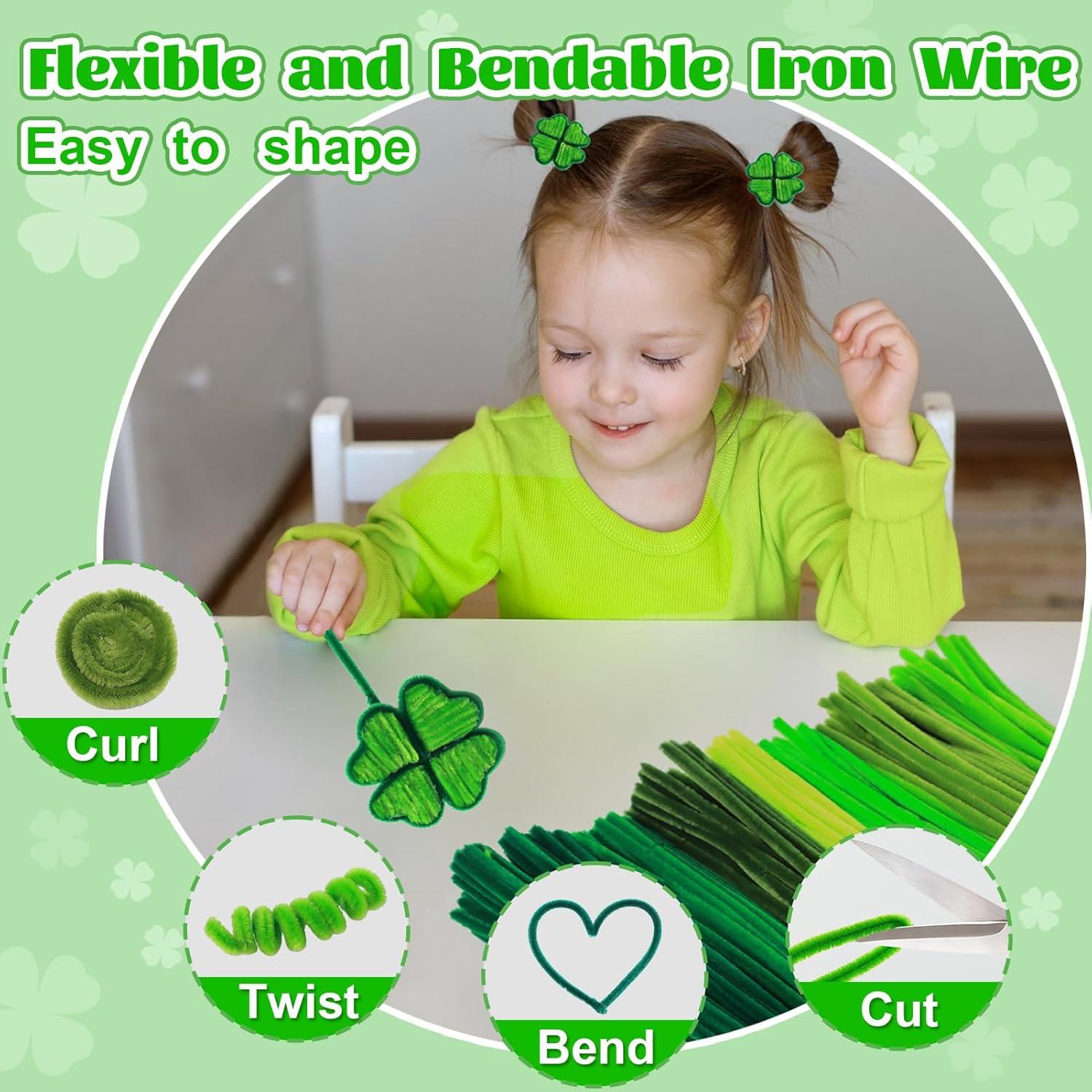 Limpiapipas verdes Yalumo 360 piezas 30 cm manualidades