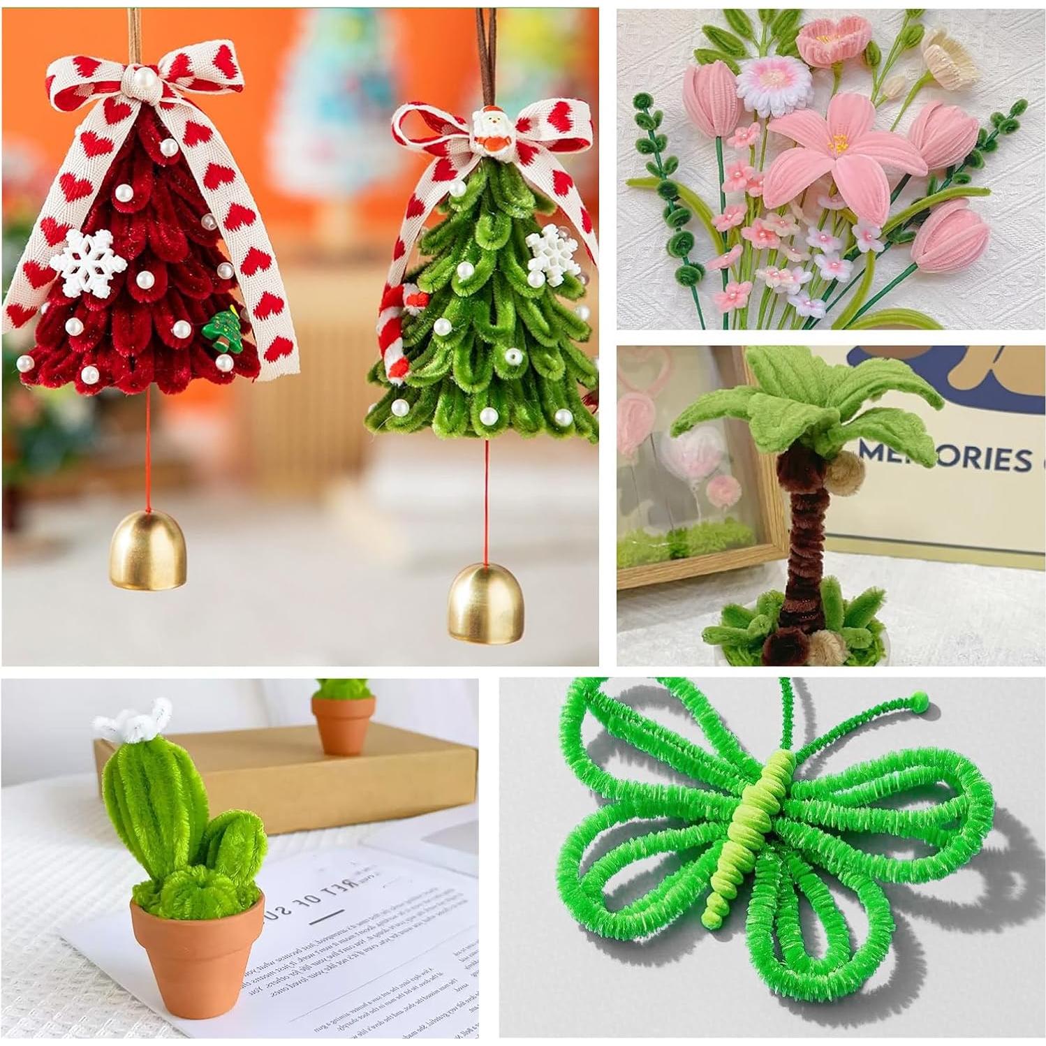 Limpiapipas verdes Yalumo 360 piezas 30 cm manualidades