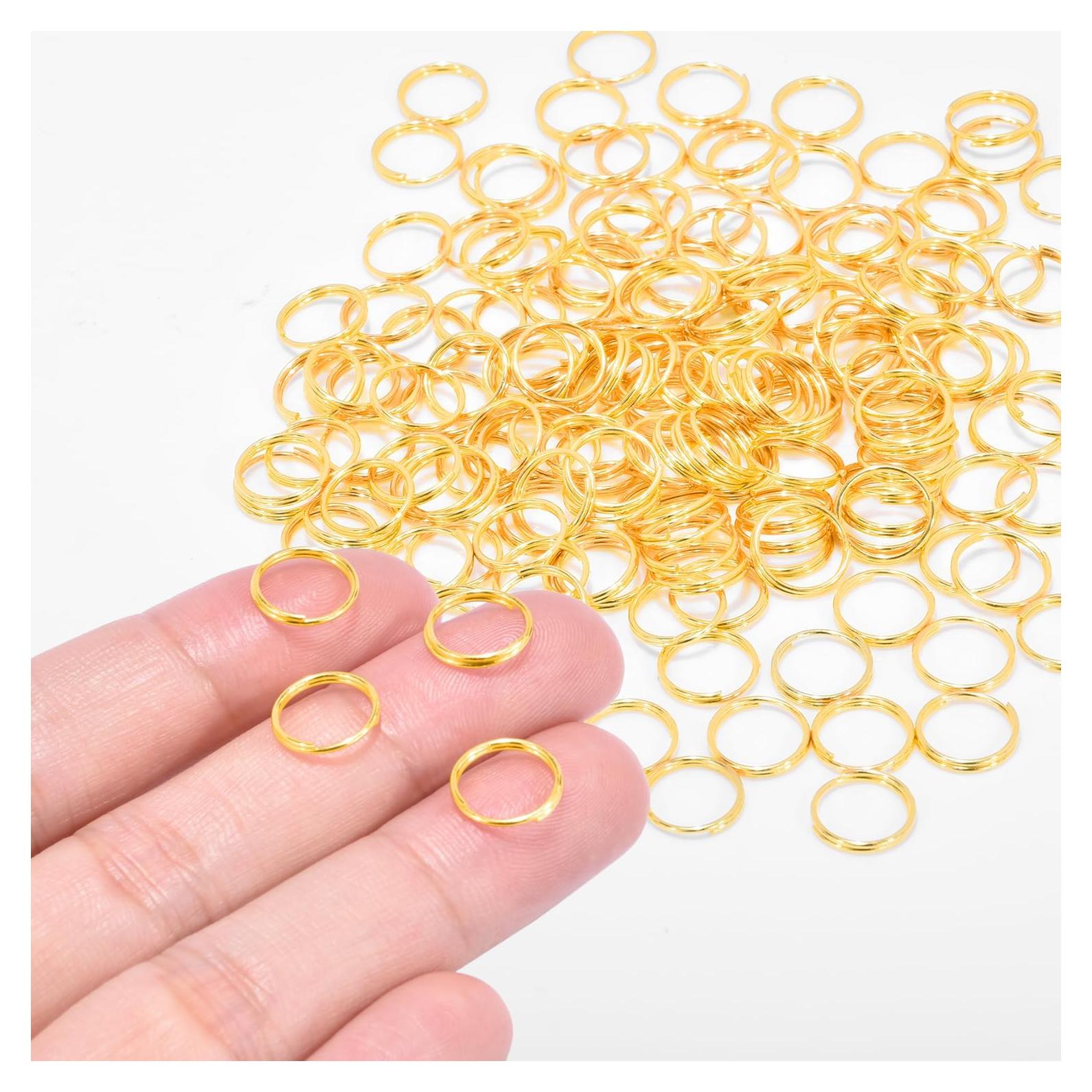 100 Anillos Abiertos Mini CooBigo 10mm Dorados para Manualidades