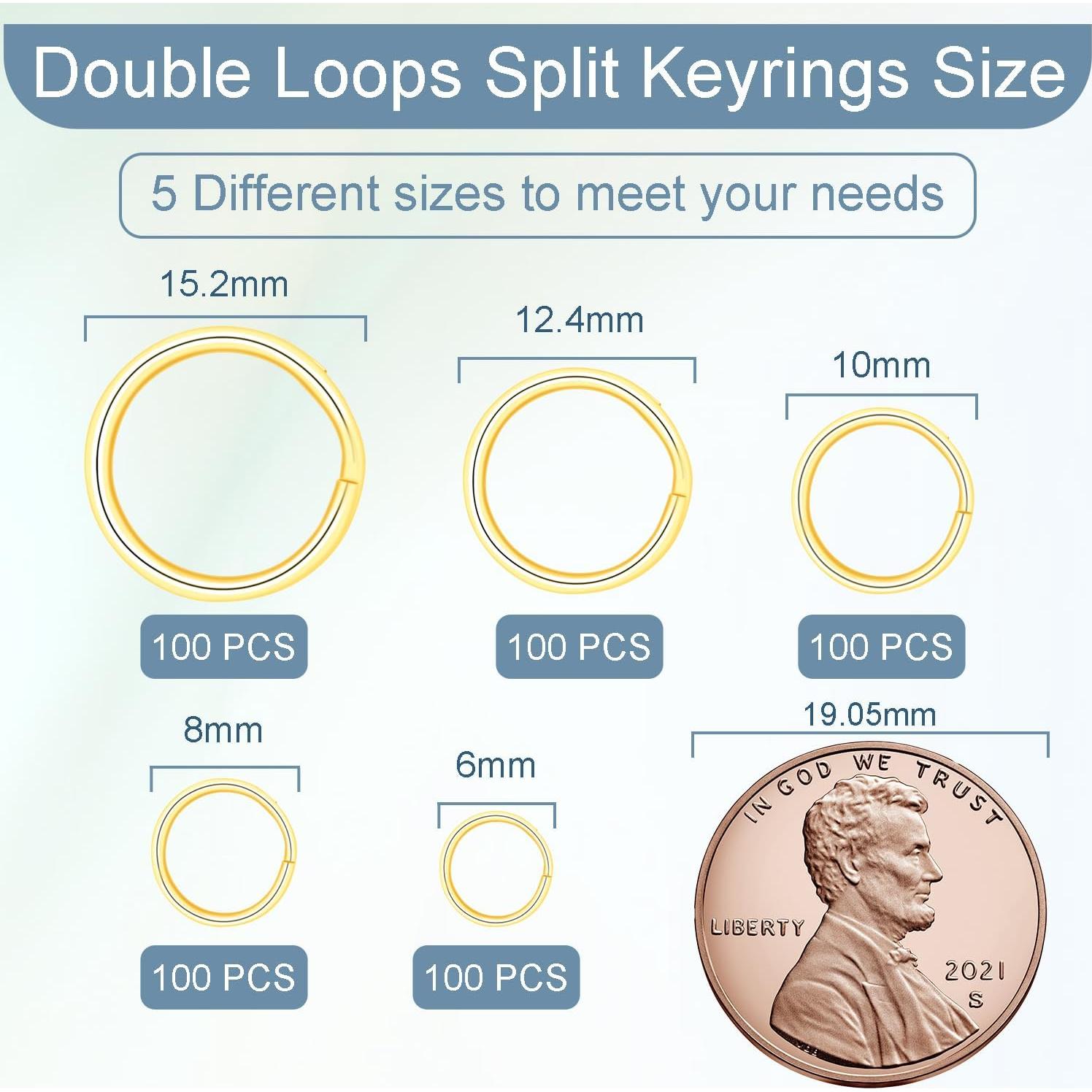 100 Anillos Abiertos Mini CooBigo 10mm Dorados para Manualidades