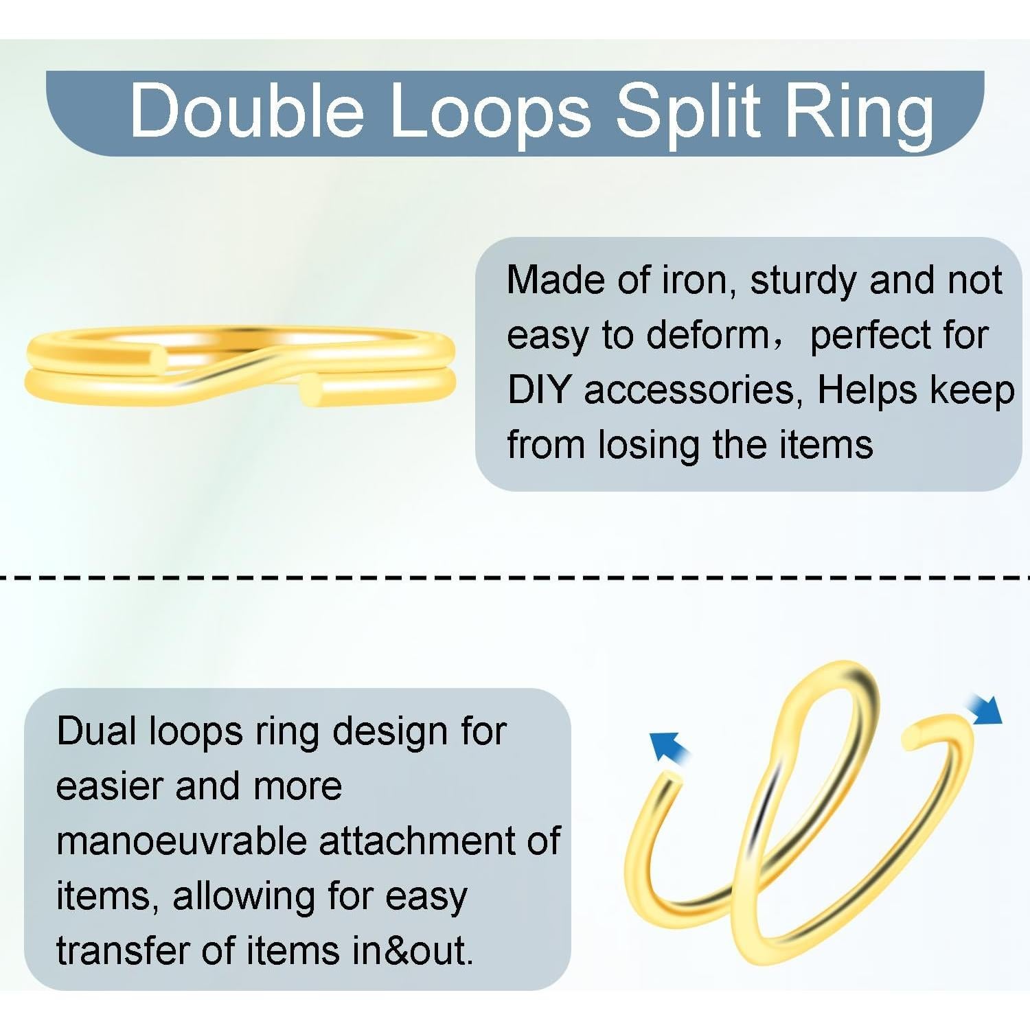 100 Anillos Abiertos Mini CooBigo 10mm Dorados para Manualidades