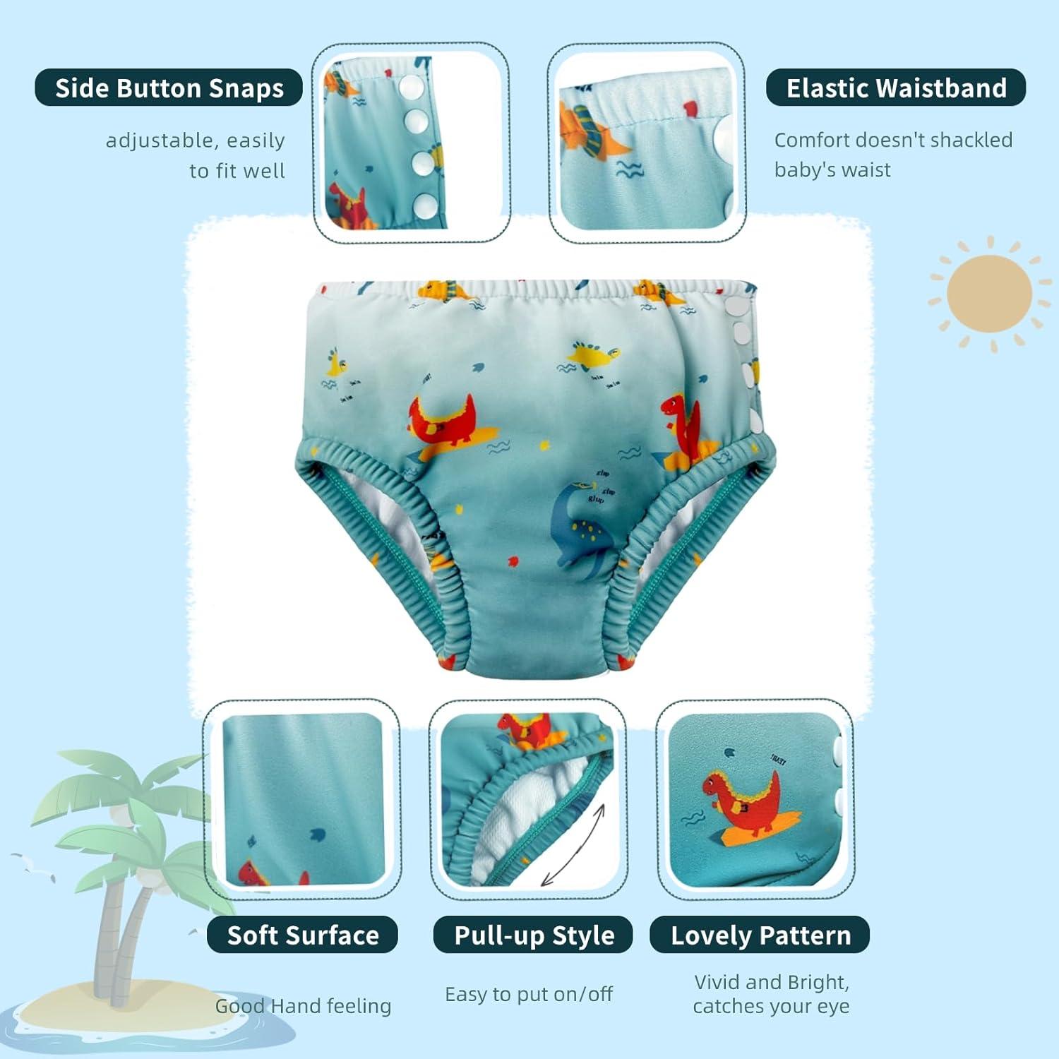 Pañal de Natación Reutilizable HiABsee UPF 50+ 0-6 Meses