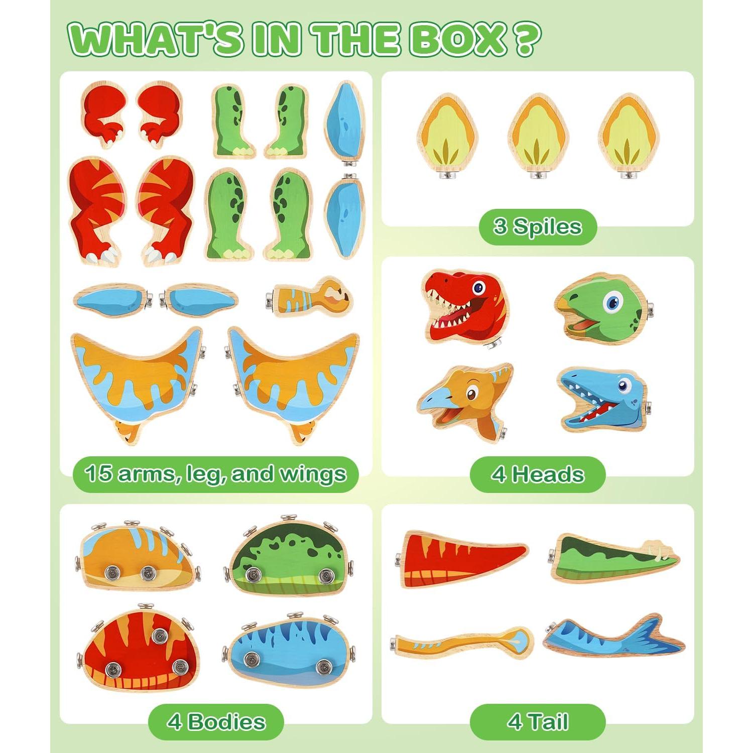Juguete de Construcción de Dinosaurios GLEEHAPY - 30 Piezas