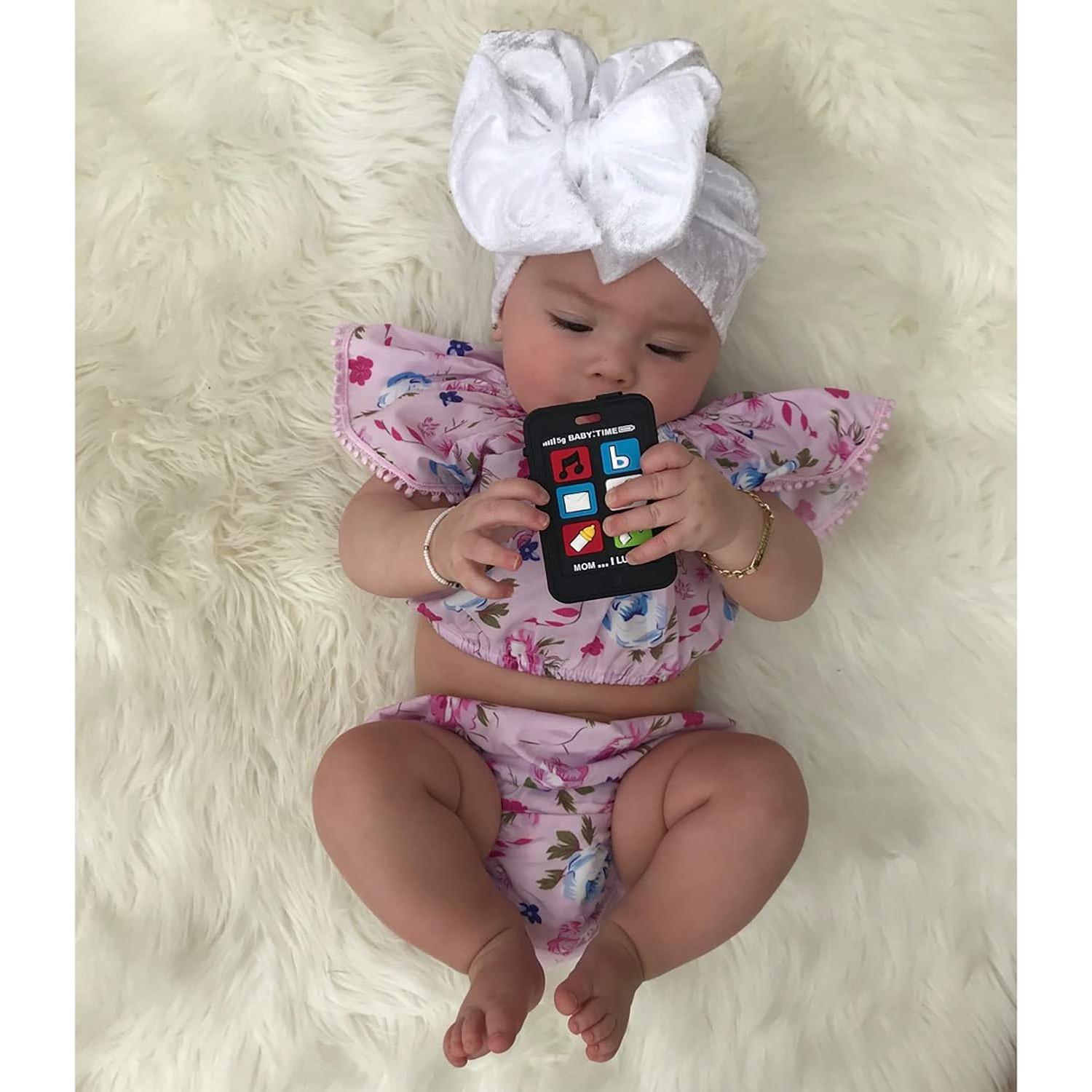 Chupete de Dentición Silli Chews Teléfono Celular Negro 8.89cm