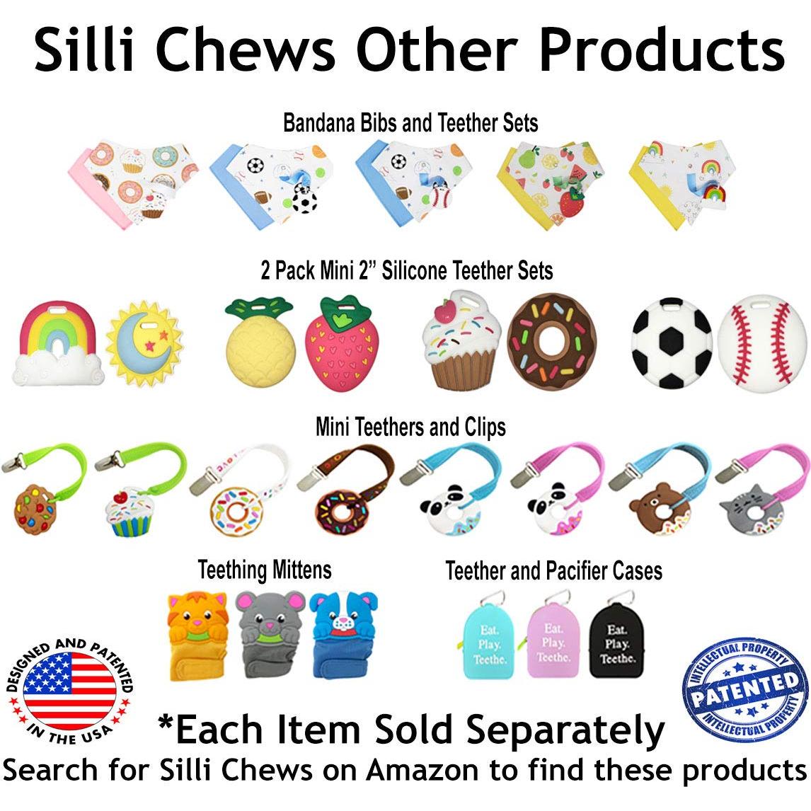 Chupete de Dentición Silli Chews Teléfono Celular Negro 8.89cm