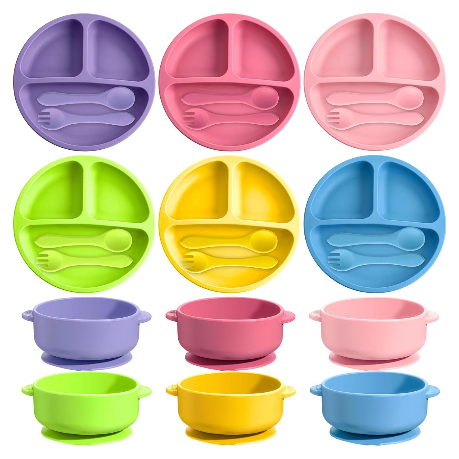 Juego de Alimentación de Silicona Dandat 24 Piezas Bebés