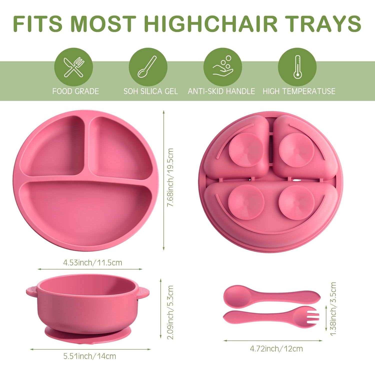 Juego de Alimentación de Silicona Dandat 24 Piezas Bebés