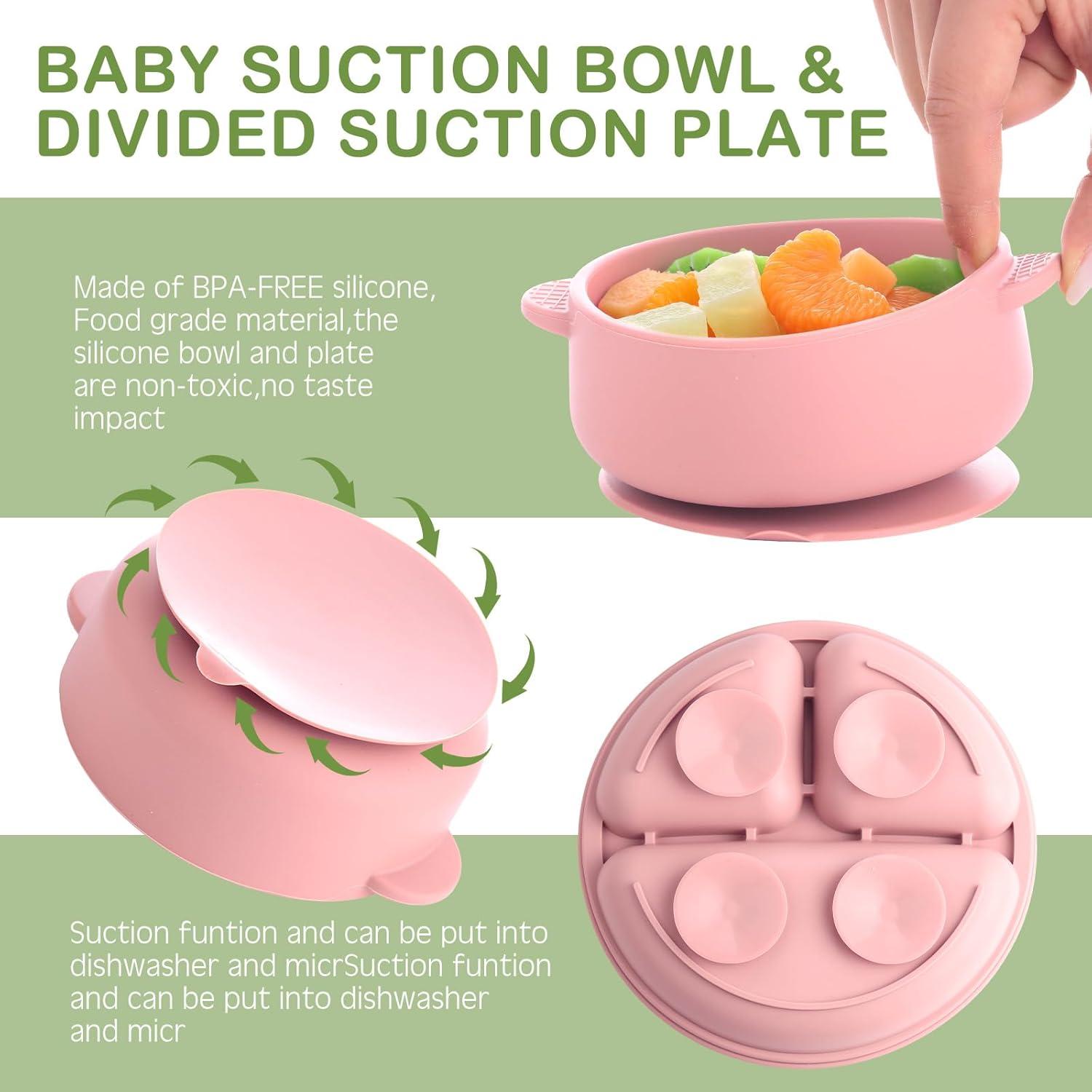 Juego de Alimentación de Silicona Dandat 24 Piezas Bebés