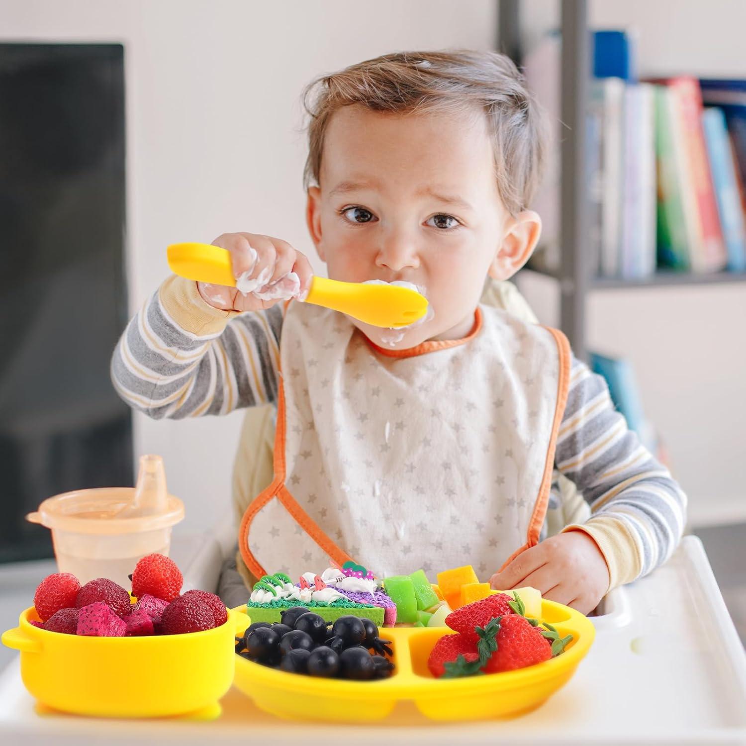 Juego de Alimentación de Silicona Dandat 24 Piezas Bebés