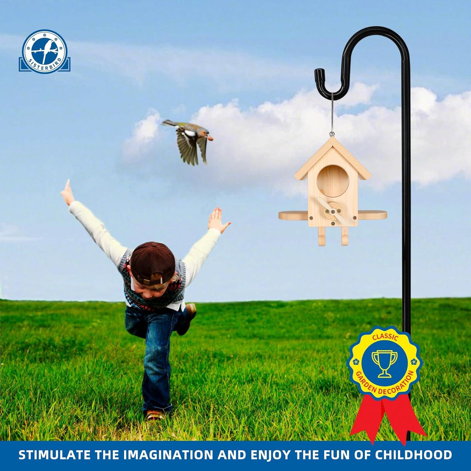 Kit Comedero para Aves SISTERBIRD de Madera, DIY Colgante