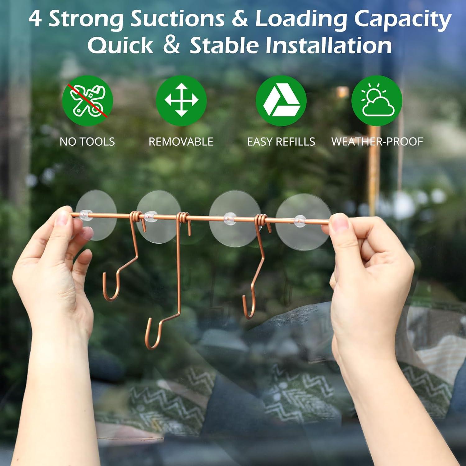 Comedero para Colibríes de Ventana Pozfun, Vidrio Verde