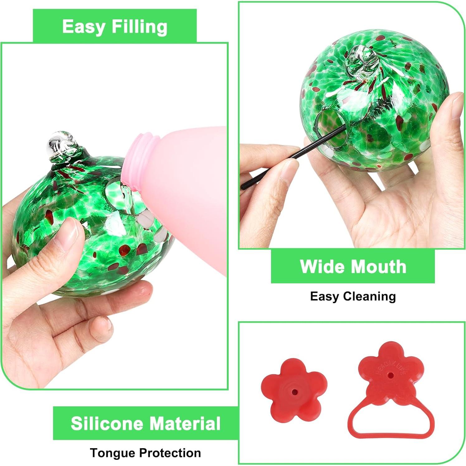 Comedero para Colibríes de Ventana Pozfun, Vidrio Verde