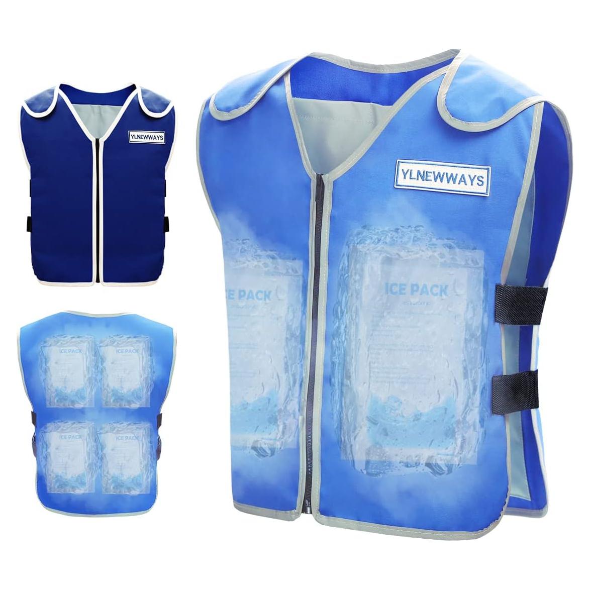 Chaleco Refrigerante SKTIKUNIY Unisex con 24 Paquetes de Hielo