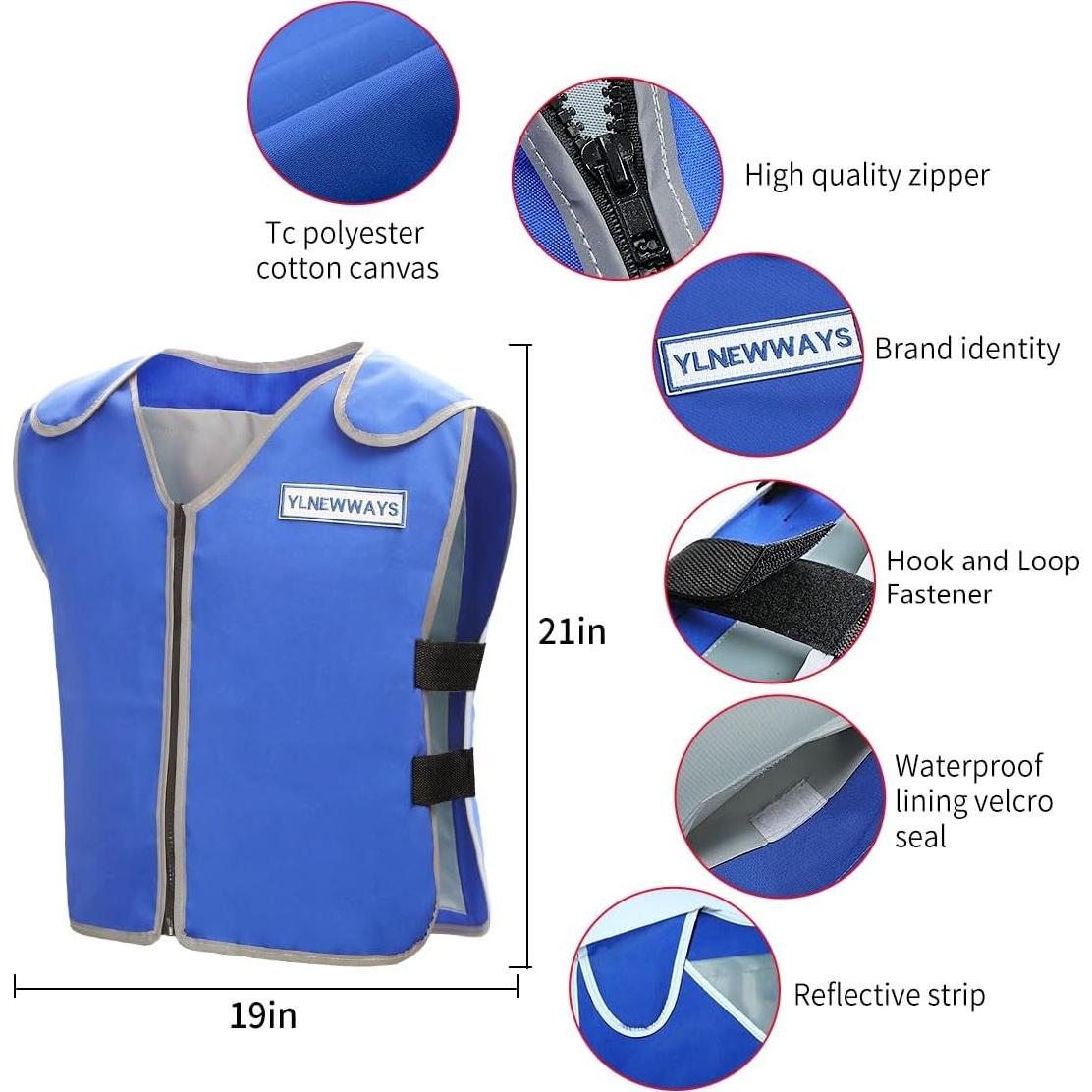 Chaleco Refrigerante SKTIKUNIY Unisex con 24 Paquetes de Hielo