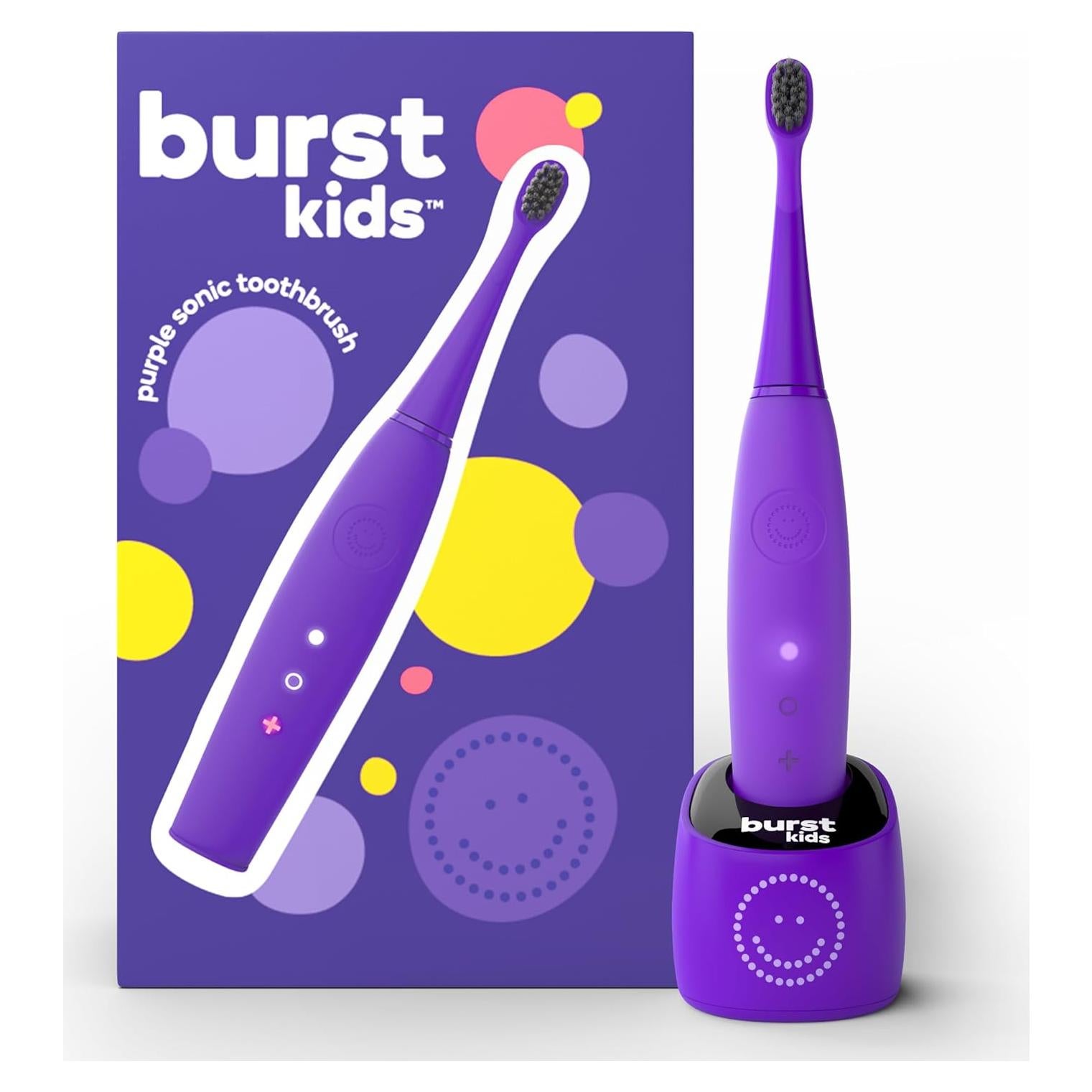 Cepillo de dientes eléctrico BURSTkids Púrpura con temporizador
