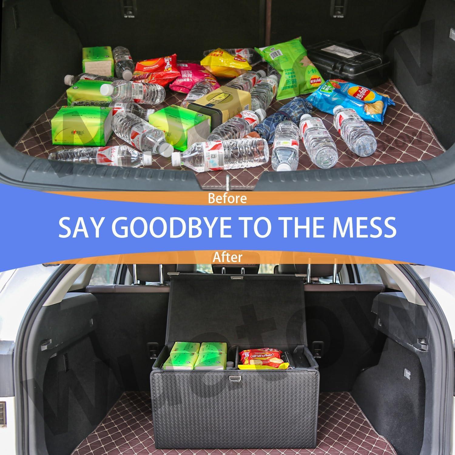 Organizador de Maletero Wuatow L Plegable Impermeable Negro