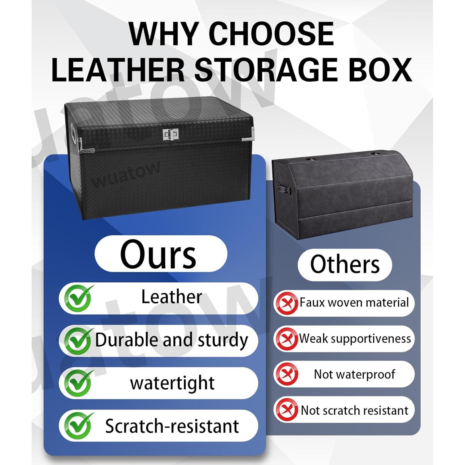 Organizador de Maletero Wuatow L Plegable Impermeable Negro