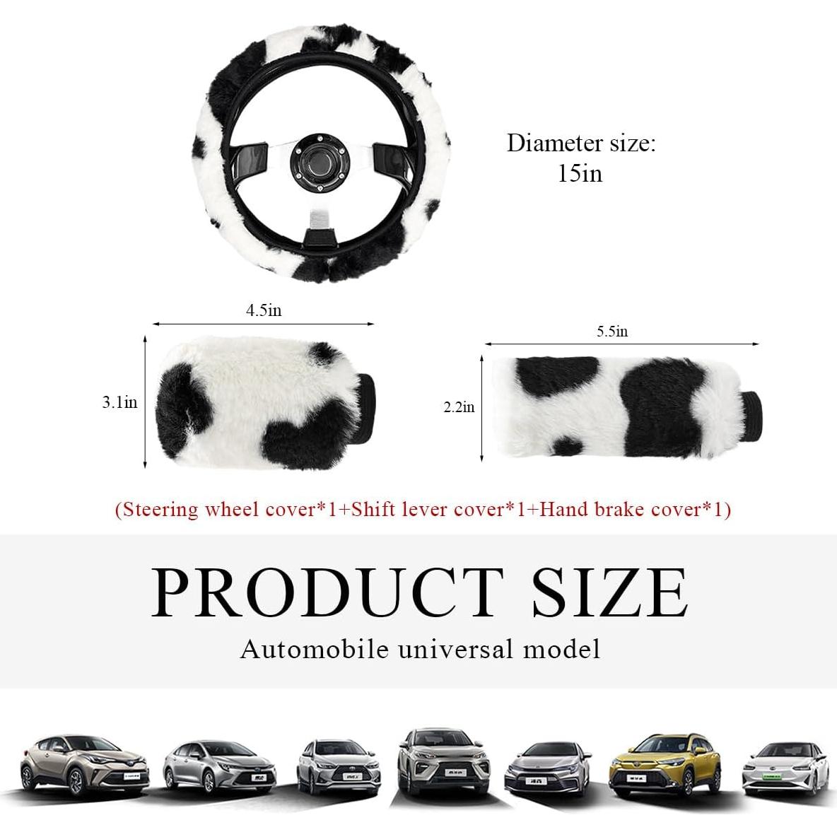 Juego de Accesorios para Auto Gasedin 3 Piezas Diseño Vaca