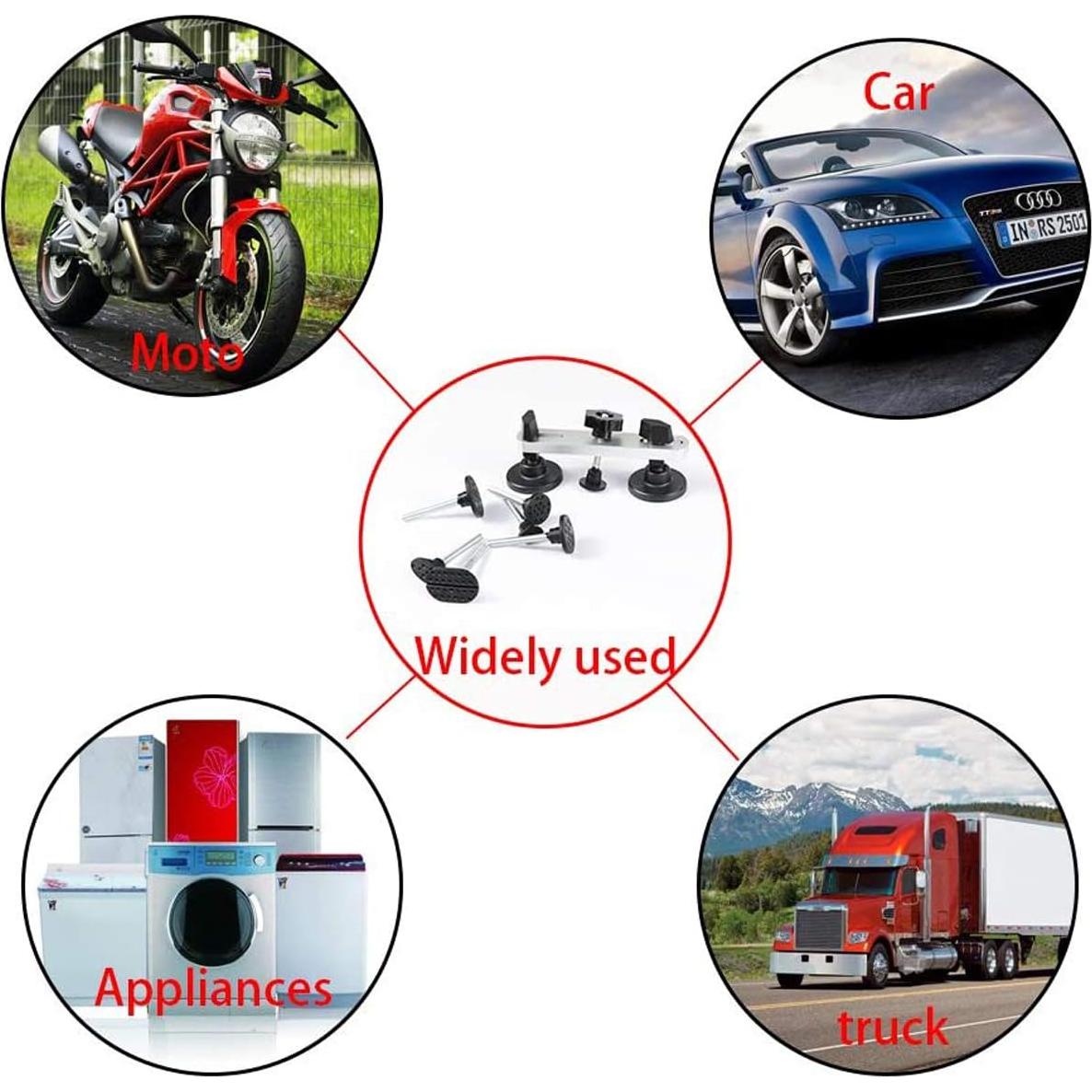 Kit de reparación de abolladuras LadyRosian YLQY7, 7 pestañas