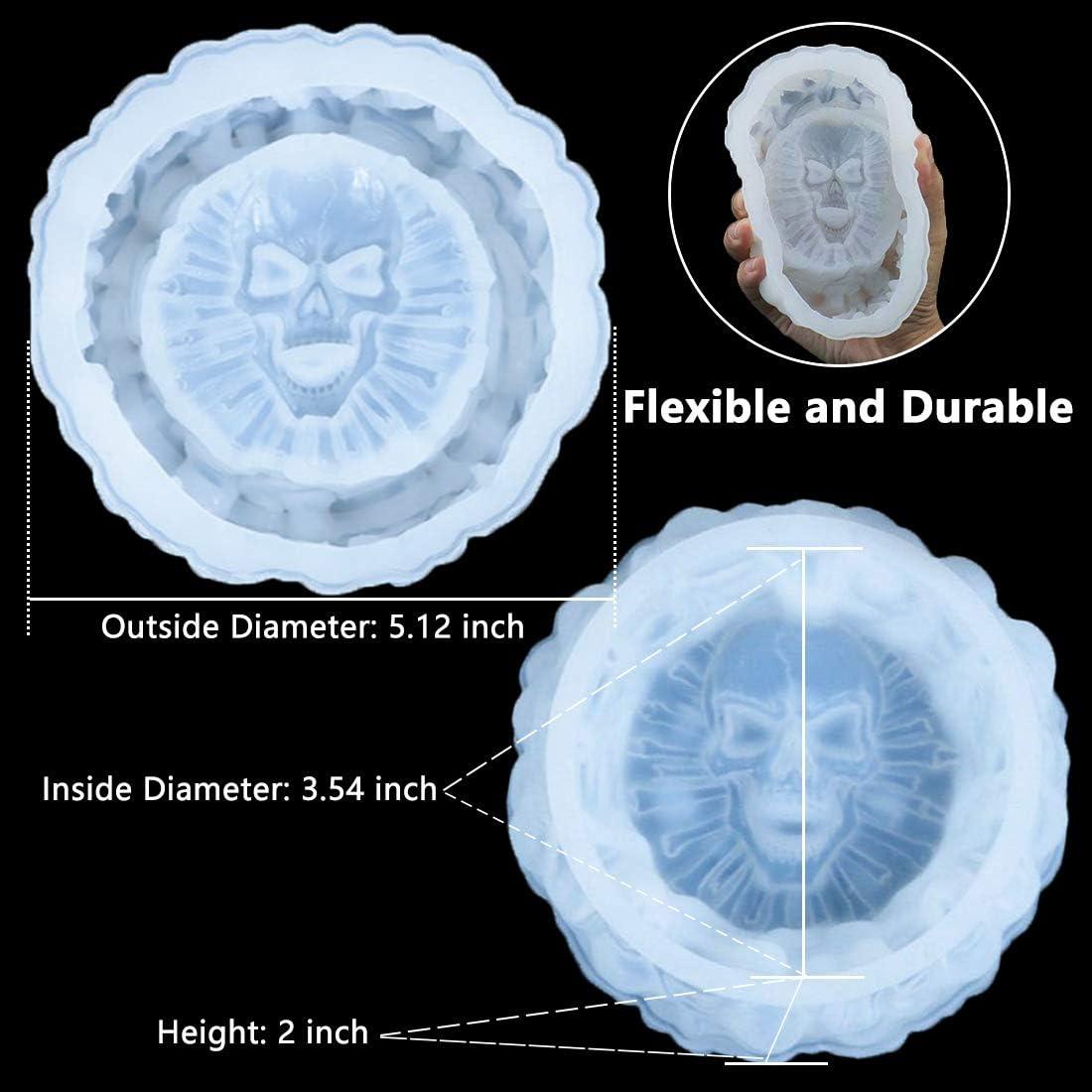 Molde de Cenicero de Silicona Calavera Vastsoon 13 cm