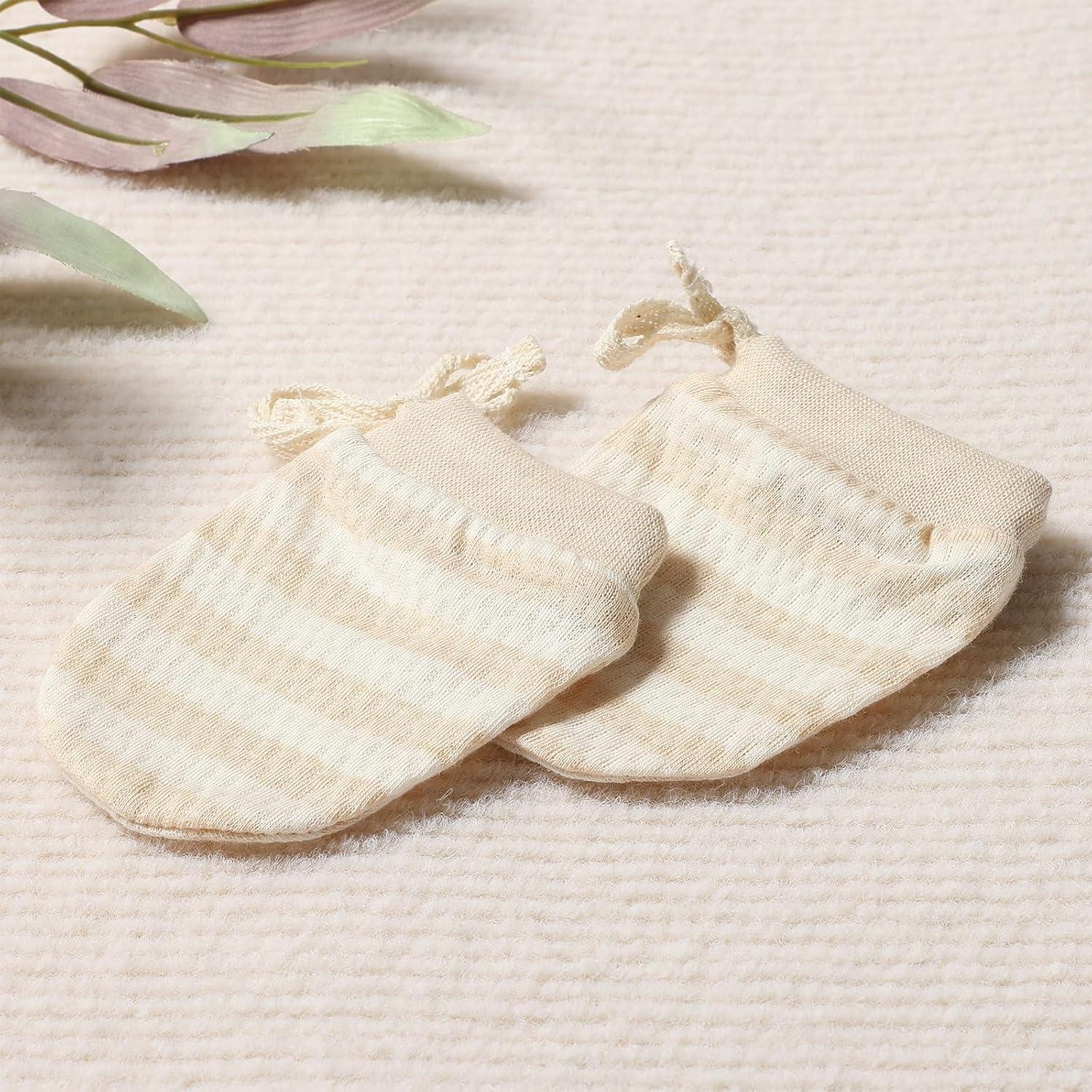 Manoplas Recién Nacidos 100% Algodón Orgánico 3 Paquetes