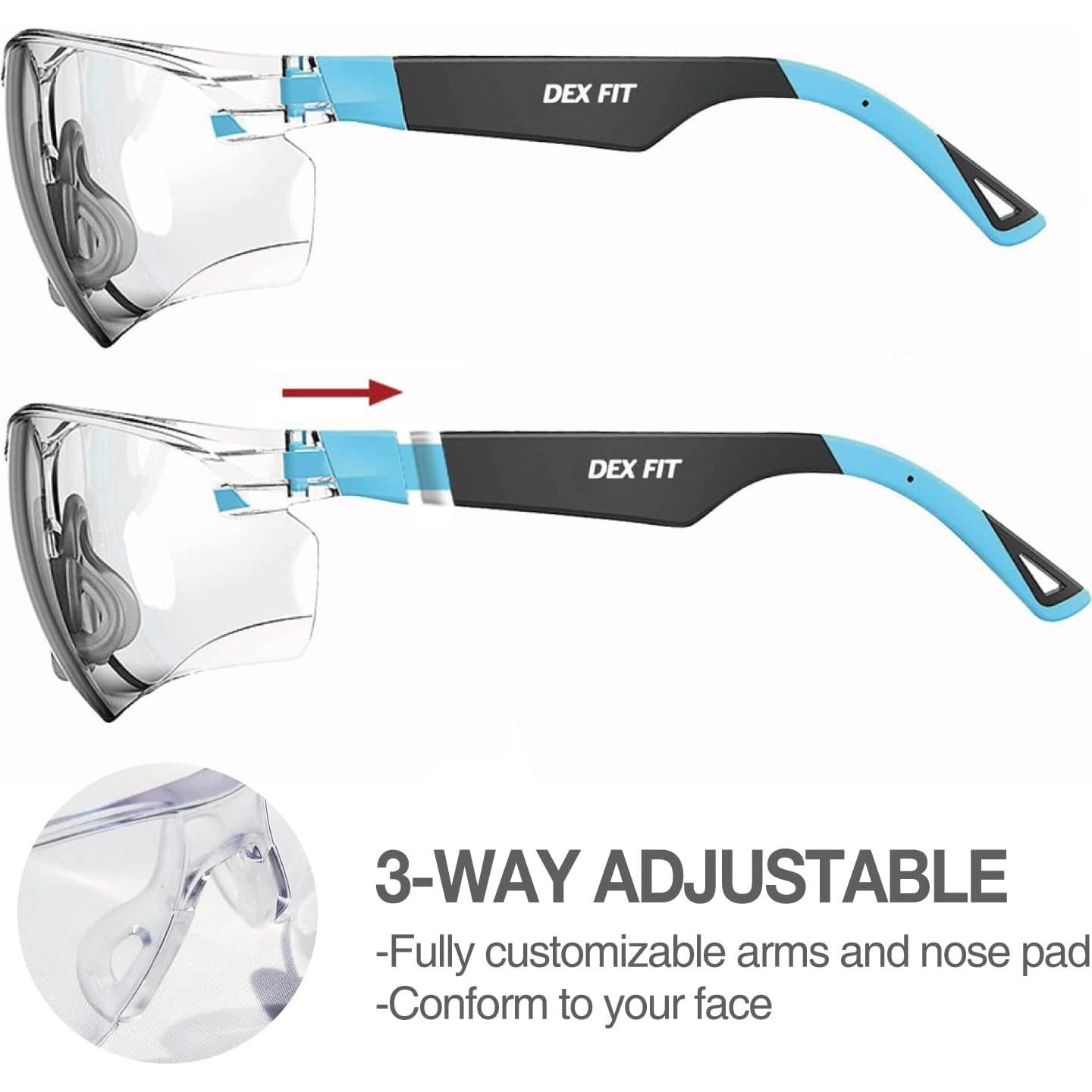 Gafas de Seguridad DEX FIT SG210 Antivaho UV385 6 Pares