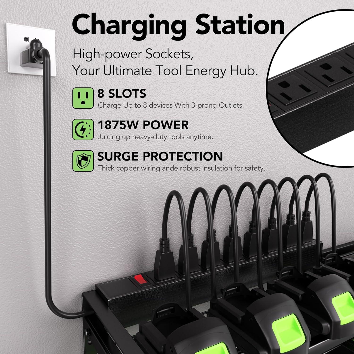 Organizador de Herramientas Eléctricas YFFSRJDJ Montado en Pared 12 Taladros