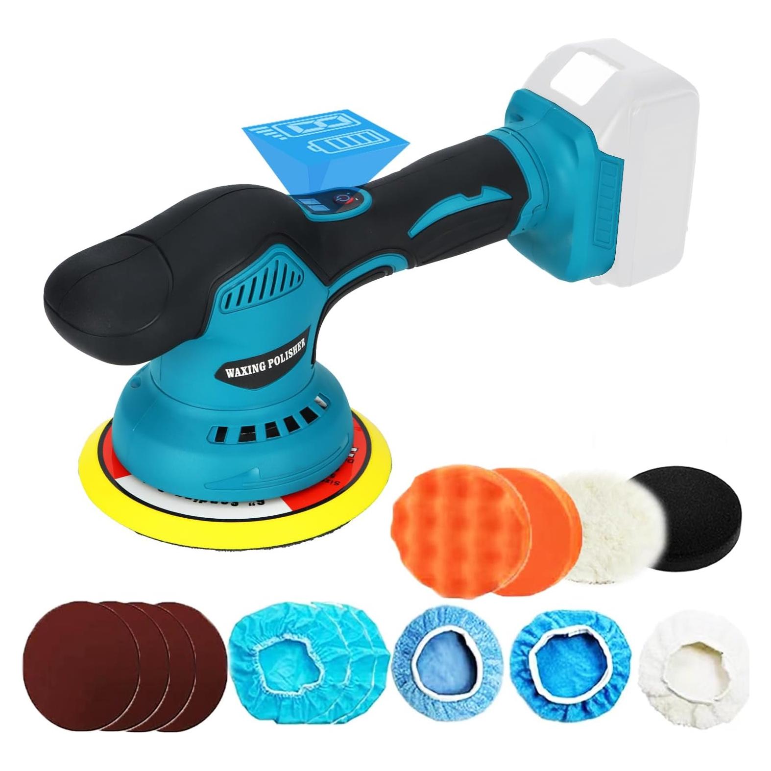 Pulidora Inalámbrica Alrigon 18V para Coche - 6" 8 Velocidades