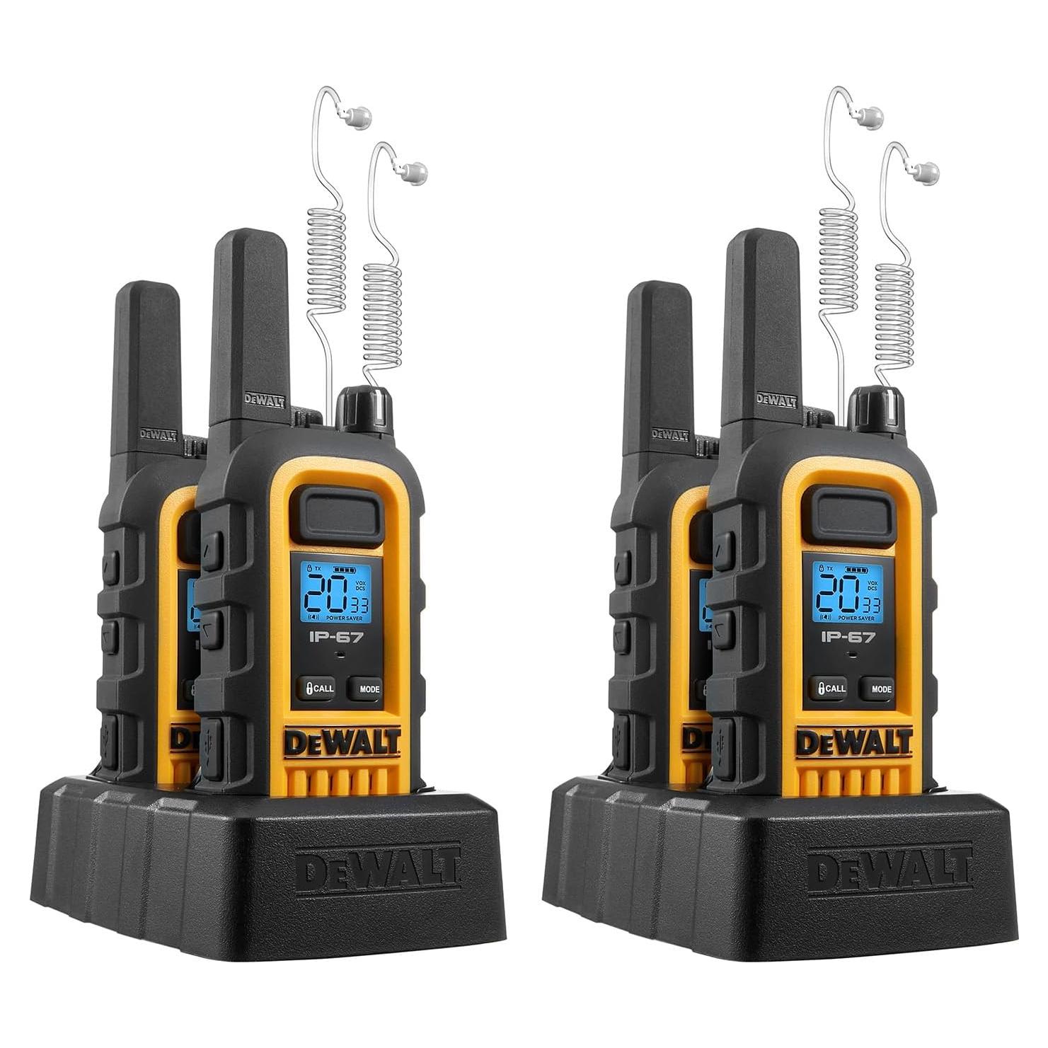 Walkie Talkies DEWALT DXFRS300 4 Unidades Impermeables