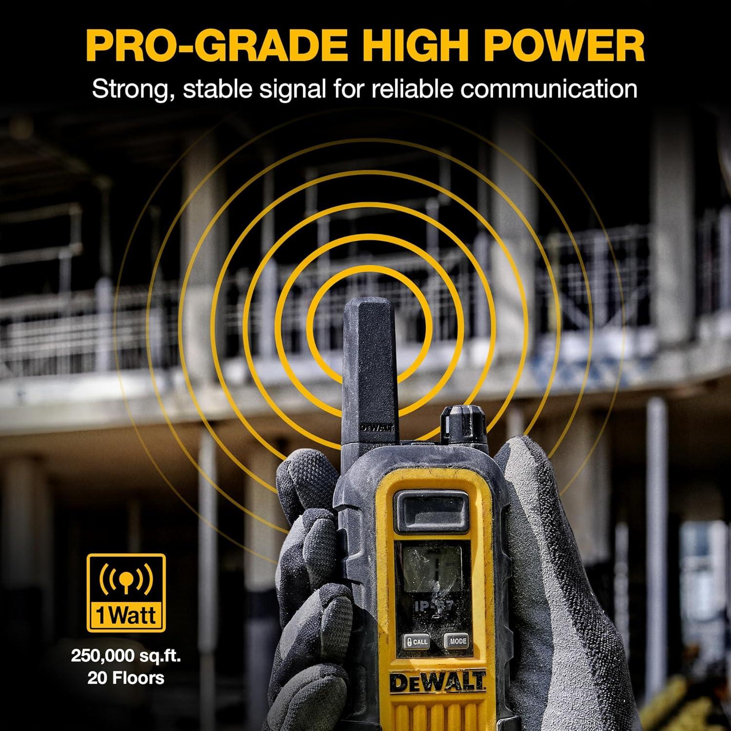 Walkie Talkies DEWALT DXFRS300 4 Unidades Impermeables