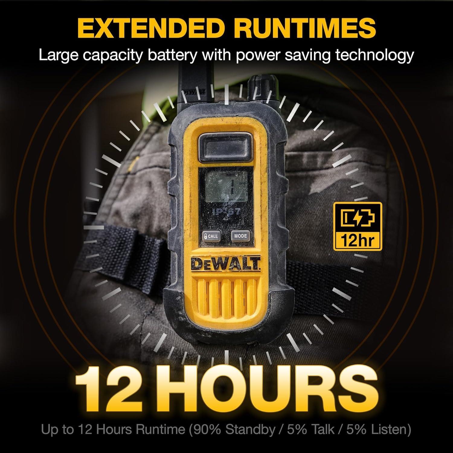 Walkie Talkies DEWALT DXFRS300 4 Unidades Impermeables