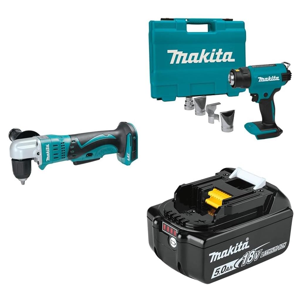 Taladro Inalámbrico Makita 18V LXT 3/8" + Pistola de Calor