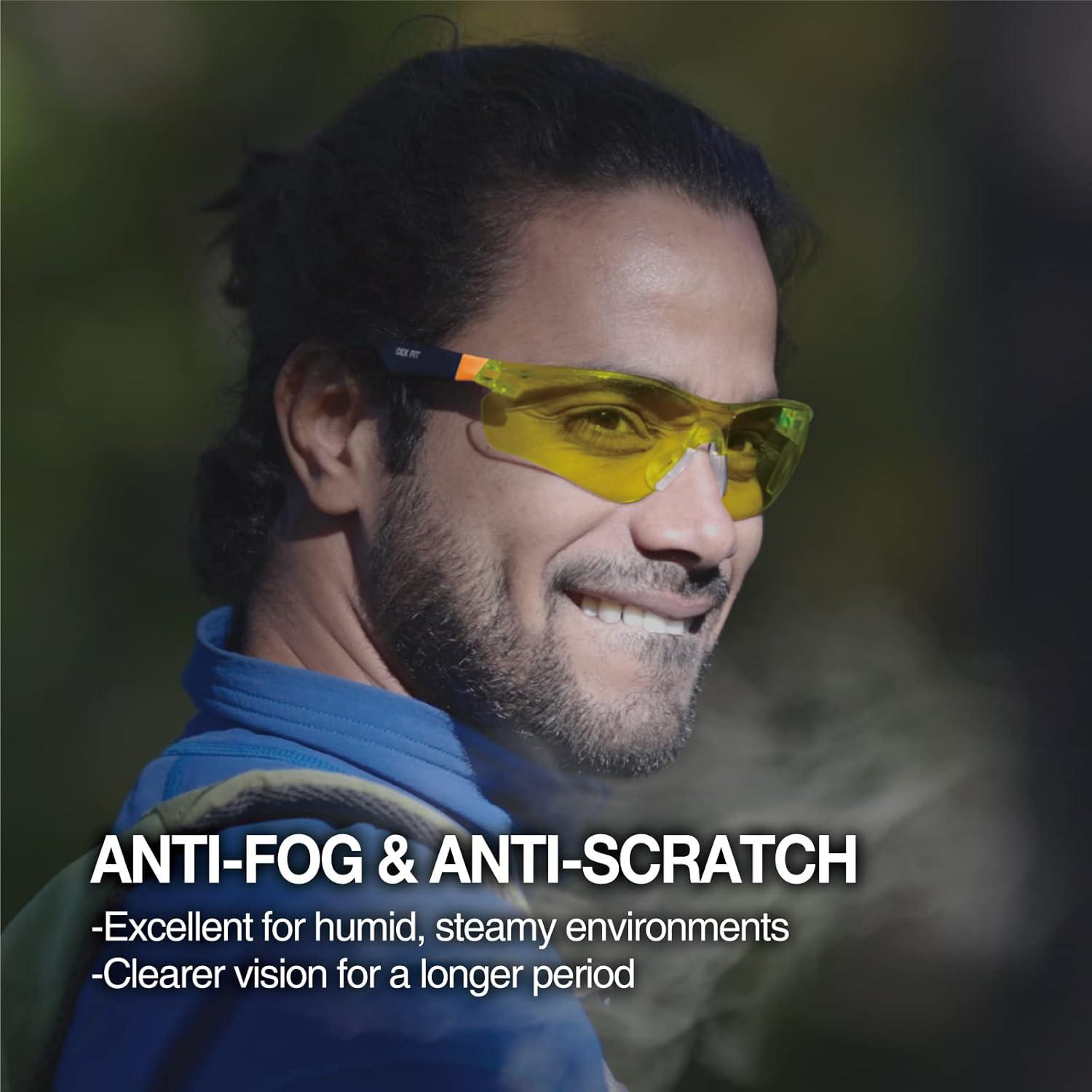 Gafas de Seguridad DEX FIT SG210, Antivaho y UV400, Ajustables