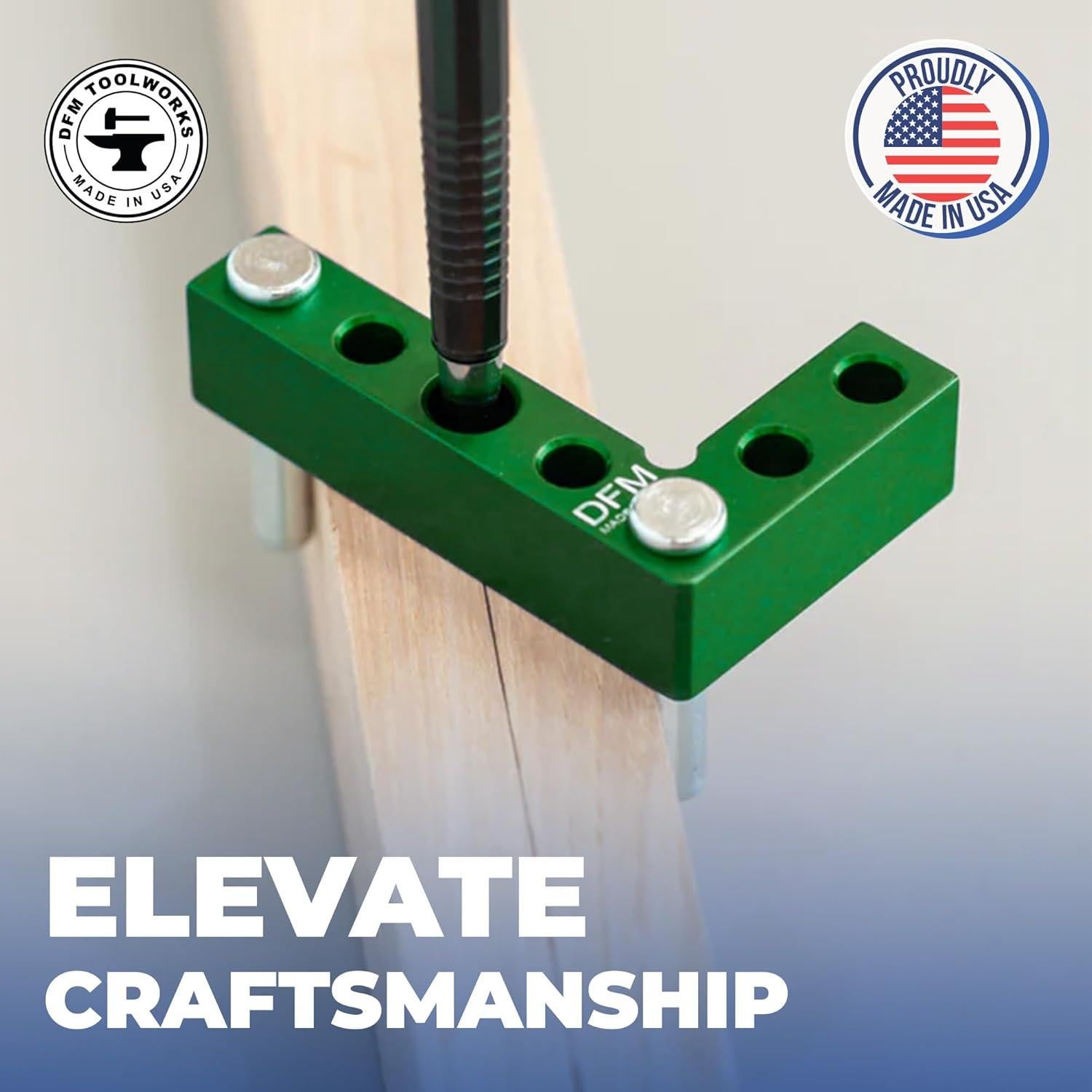 Cuadrado y Buscador de Centro DFM - Herramienta de Carpintería Precisa