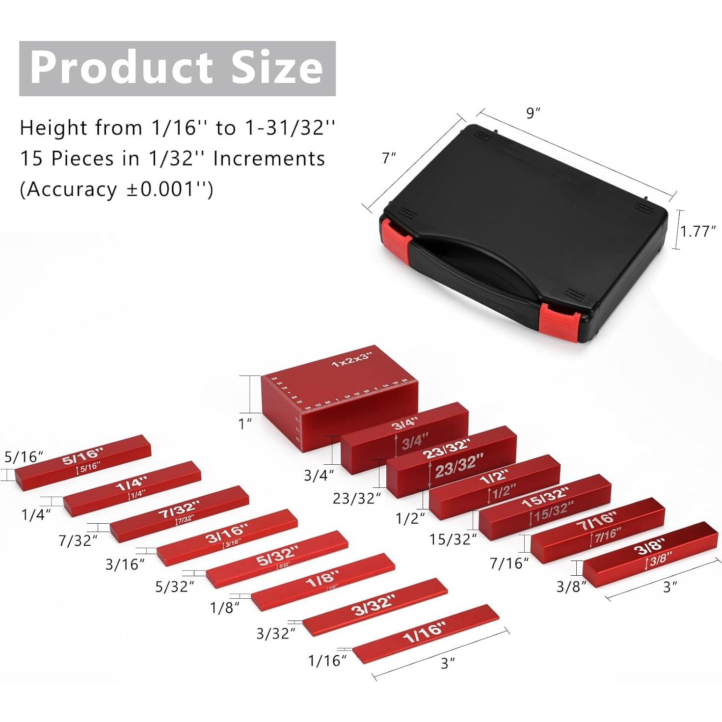 Juego de Bloques de Configuración de Carpintería Ismosm 15 Pcs