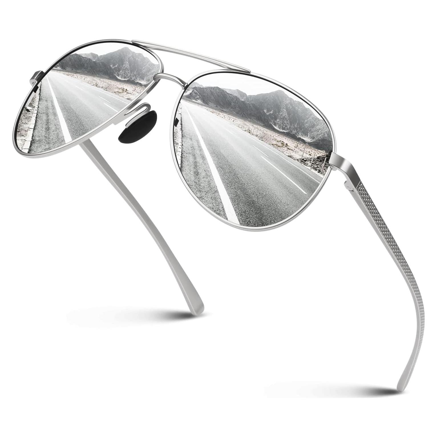 Gafas de Sol CGID GA61 Polarizadas UV400 Al-Mg 60mm Plata