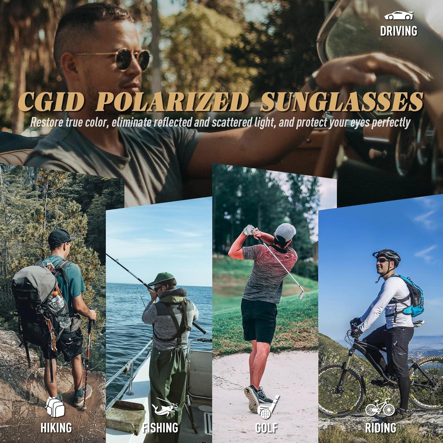 Gafas de Sol CGID GA61 Polarizadas UV400 Al-Mg 60mm Plata