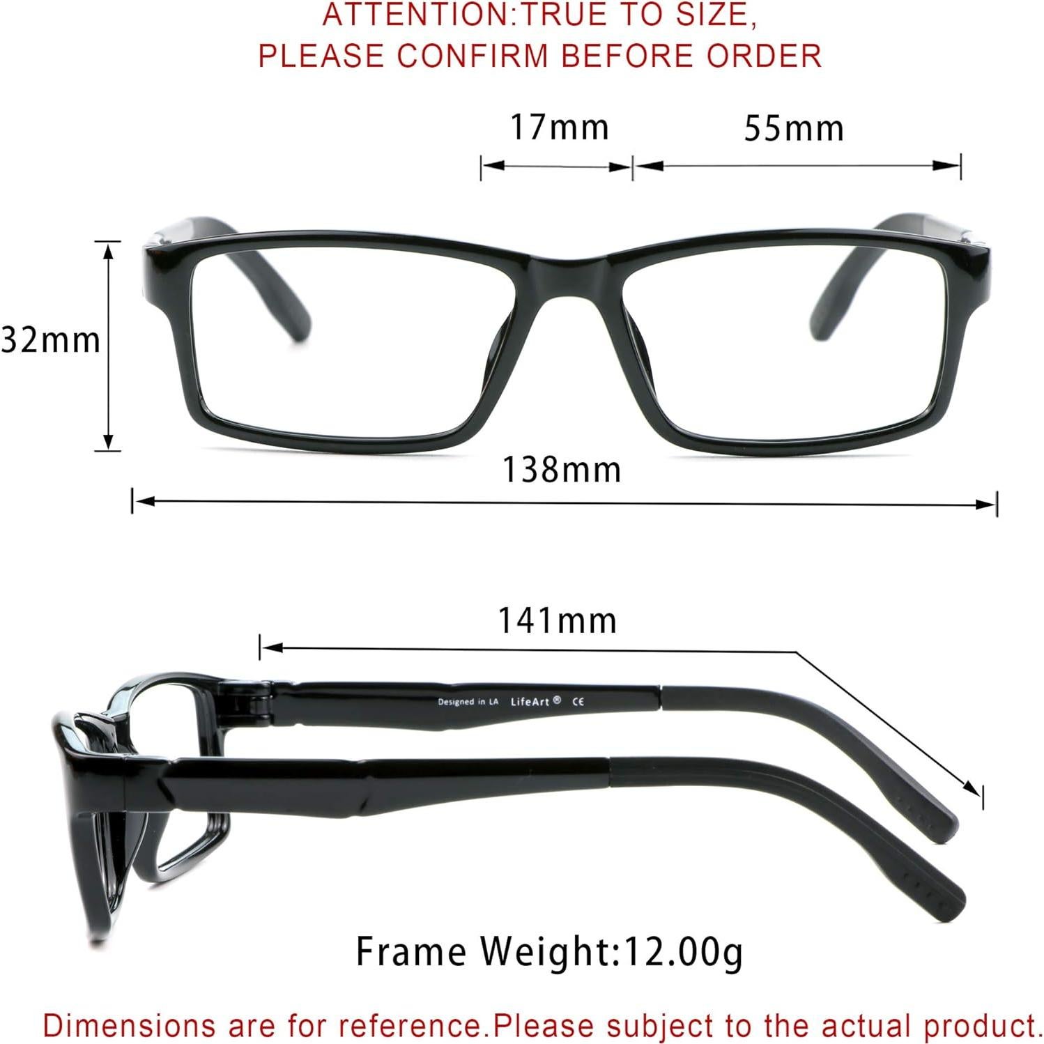 Gafas bloqueadoras de luz azul LifeArt +0.25 a +6.0 Anti Fatiga