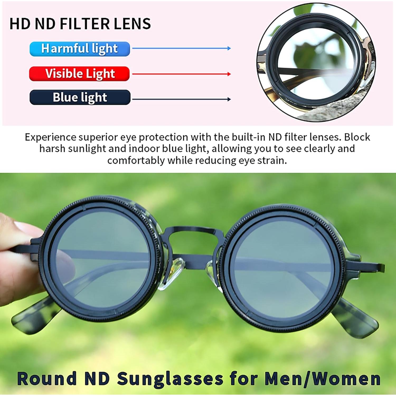 Gafas de sol polarizadas ajustables ND-400 para hombres y mujeres