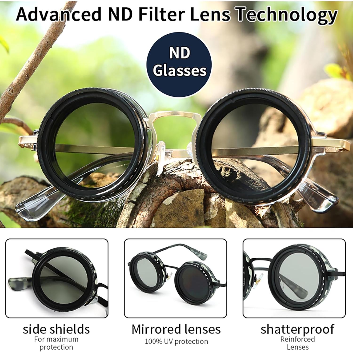 Gafas de sol polarizadas ajustables ND-400 para hombres y mujeres