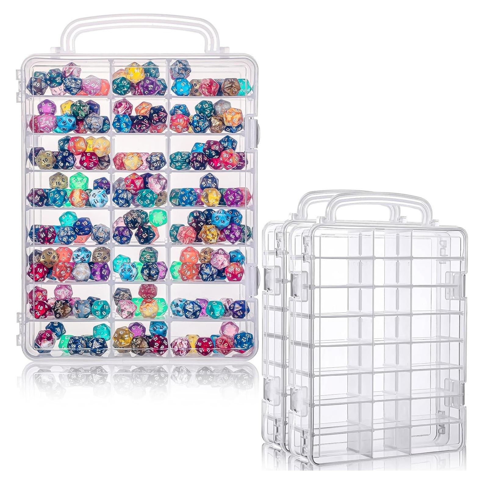 Caja de Almacenamiento de Dados Aoriher 2 Piezas 48 Ranuras