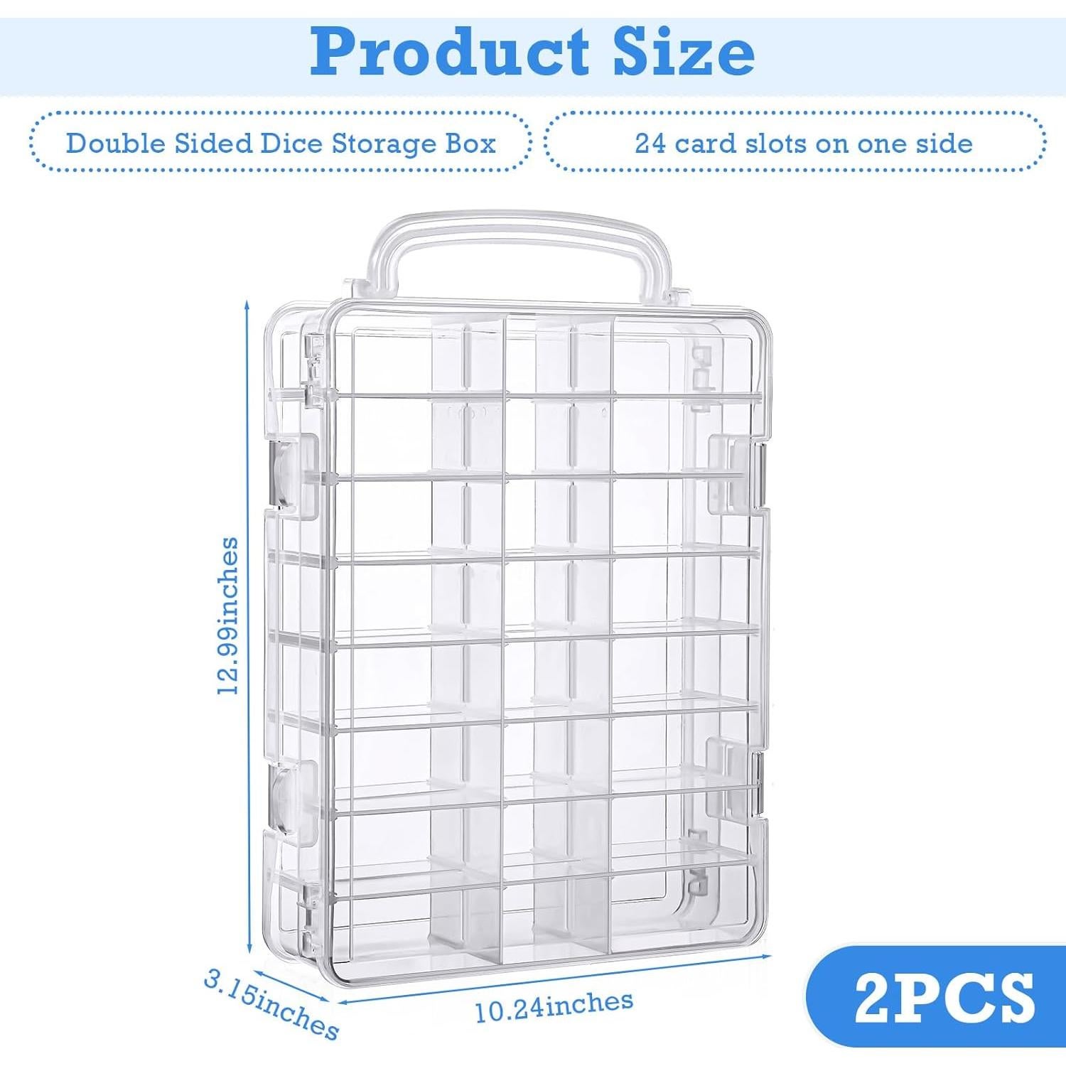 Caja de Almacenamiento de Dados Aoriher 2 Piezas 48 Ranuras