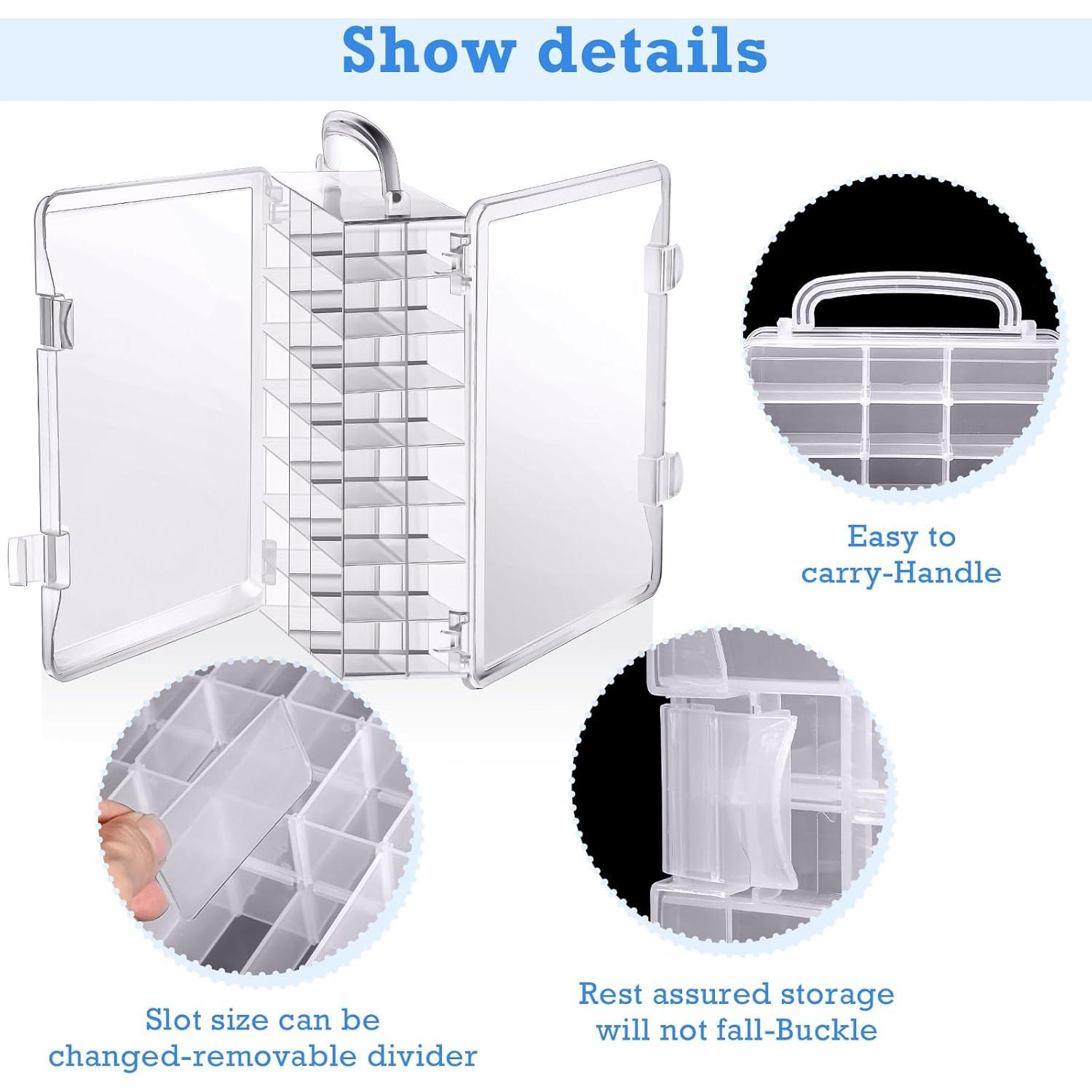 Caja de Almacenamiento de Dados Aoriher 2 Piezas 48 Ranuras