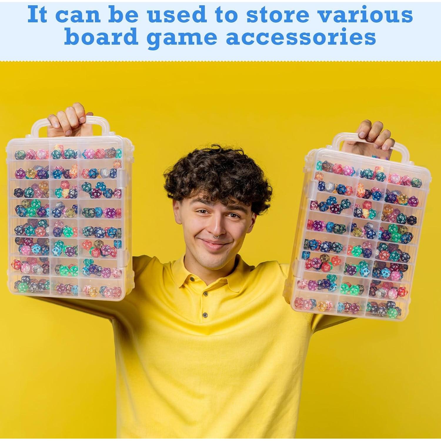 Caja de Almacenamiento de Dados Aoriher 2 Piezas 48 Ranuras